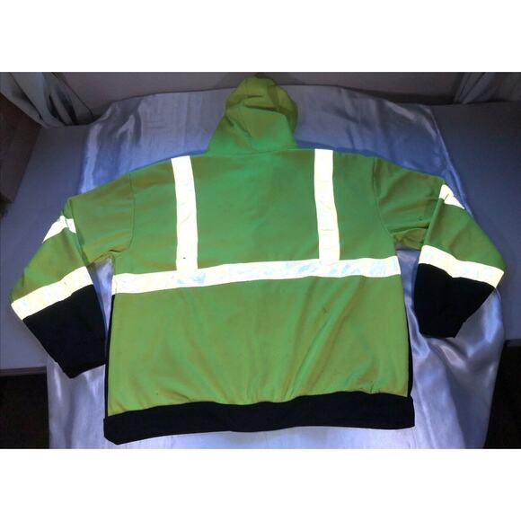 Radwear by Radians Safety Hoodie Full Zip Reflective Hi Visibility Yellow Sz 3X - Picture 5 of 16